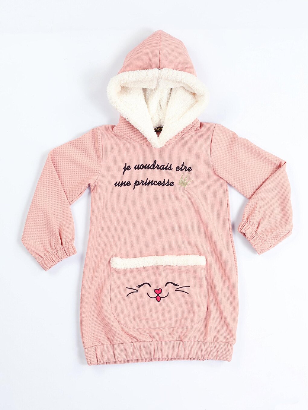 Salmon Fluffy Princess Hoodie Dress