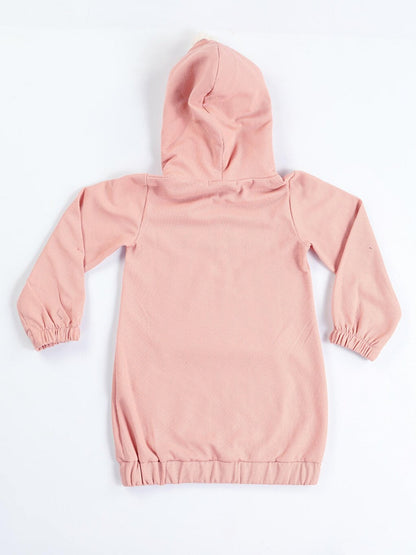 Salmon Fluffy Princess Hoodie Dress