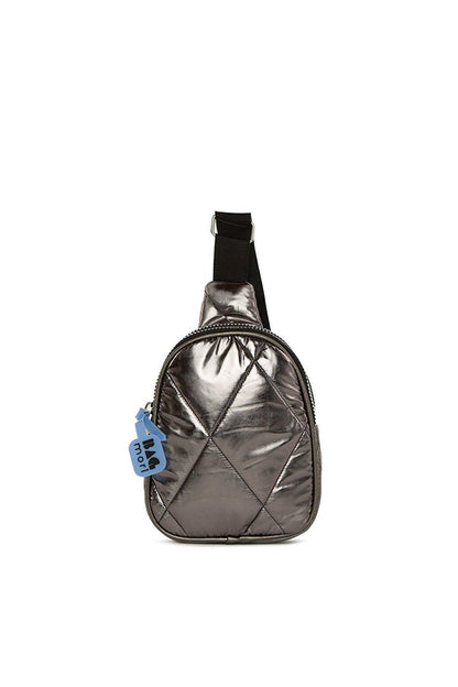 Thick Double Zipper Inflatable Crossbody Bag