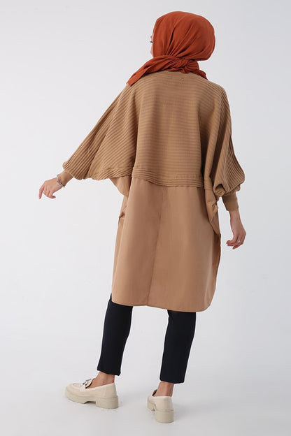 Soil Woven Garnished Knitwear Tunic