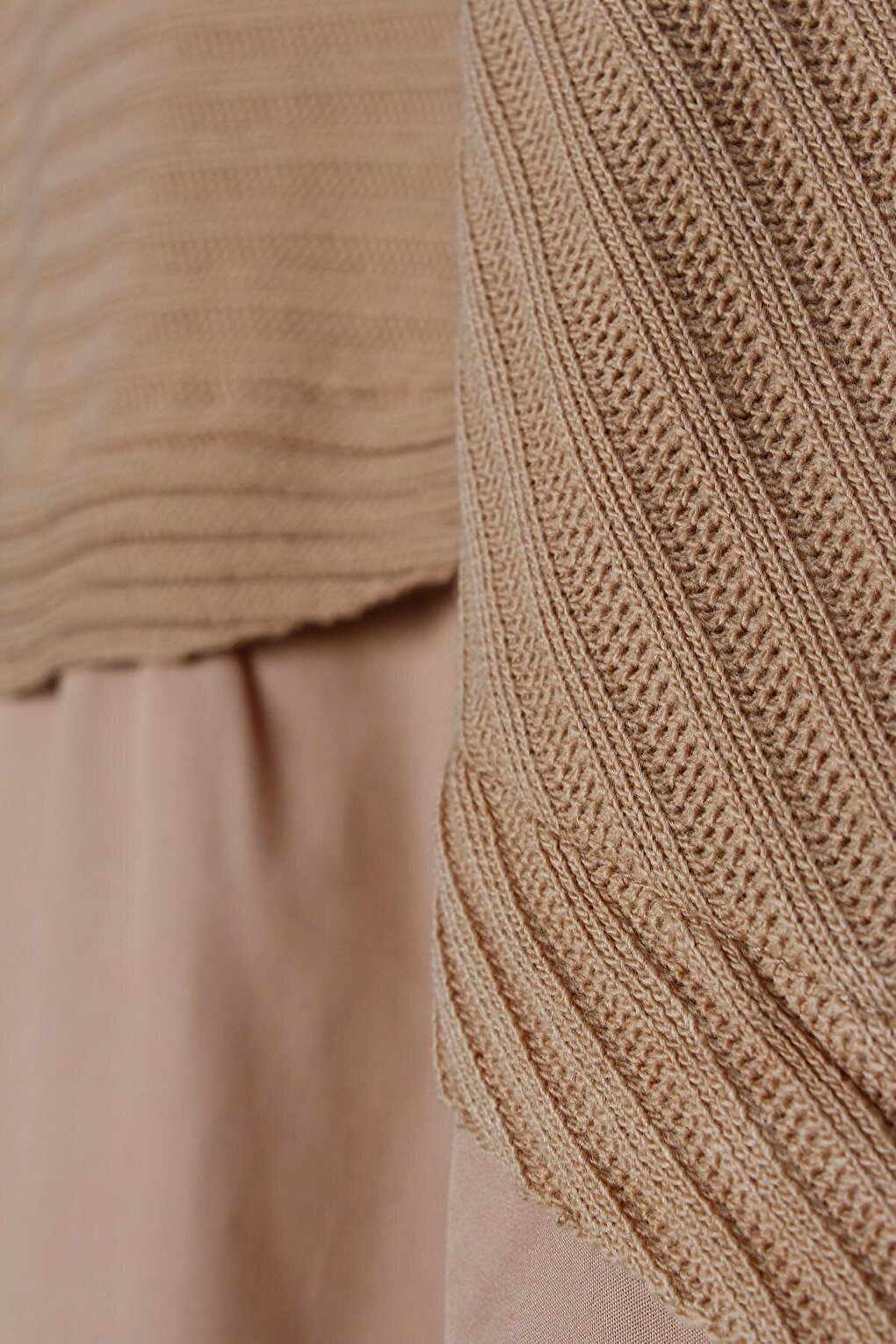 Soil Woven Garnished Knitwear Tunic