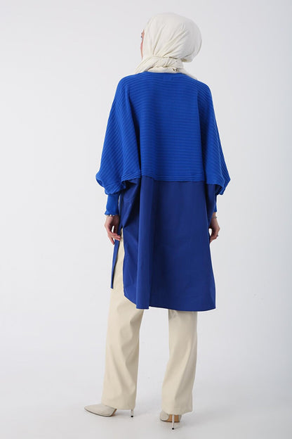 Saks Woven Garnished Knitwear Tunic