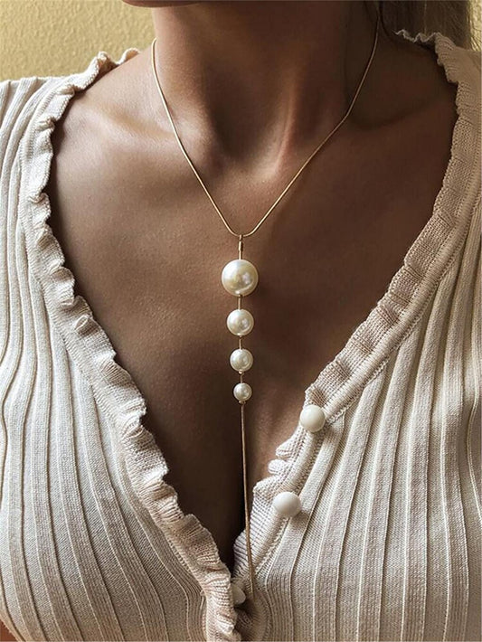 Pearl Pendant Necklace from Big to Small