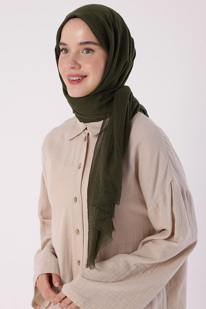 Khaki Olay Cotton Shawl