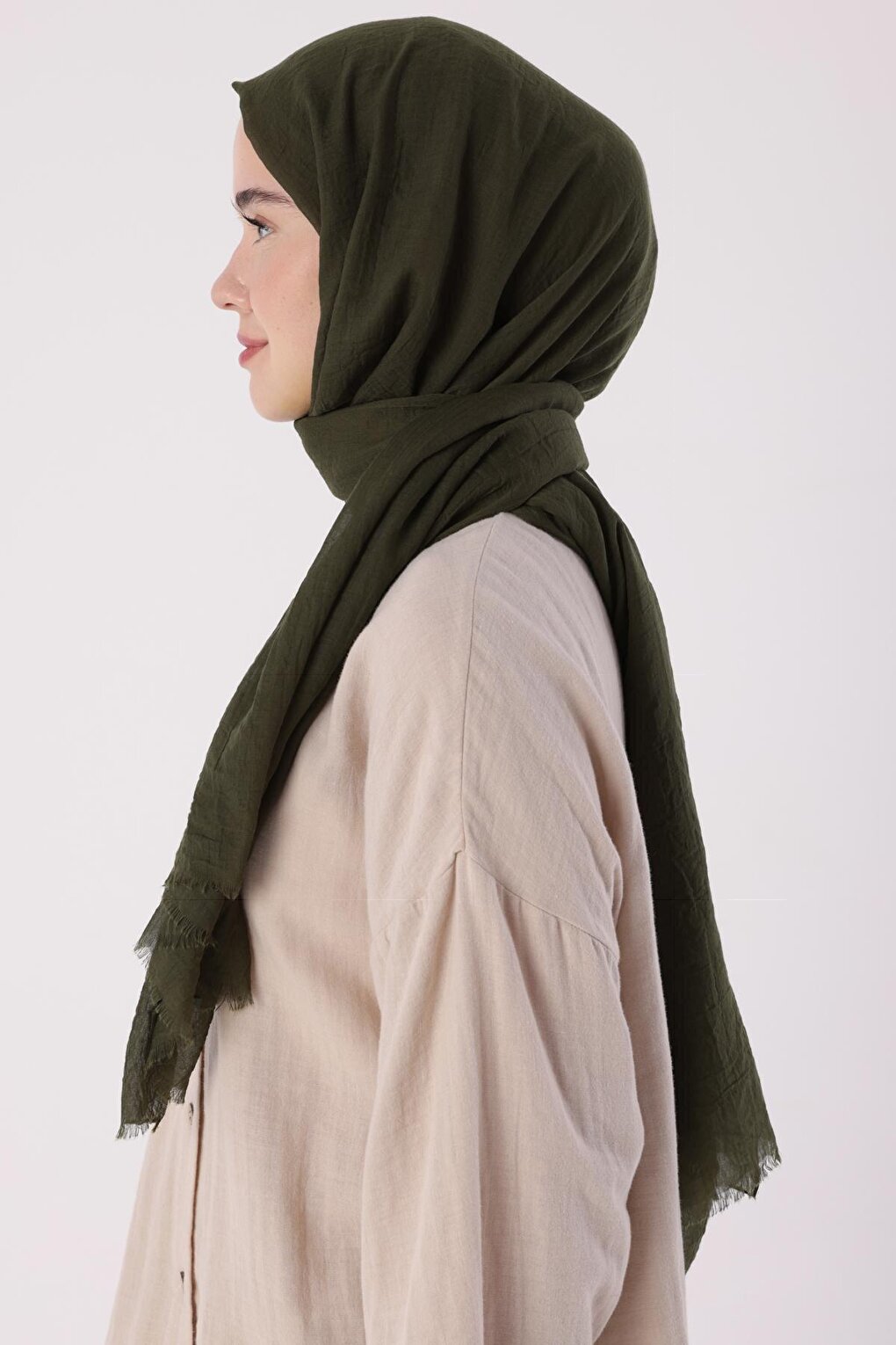 Khaki Olay Cotton Shawl