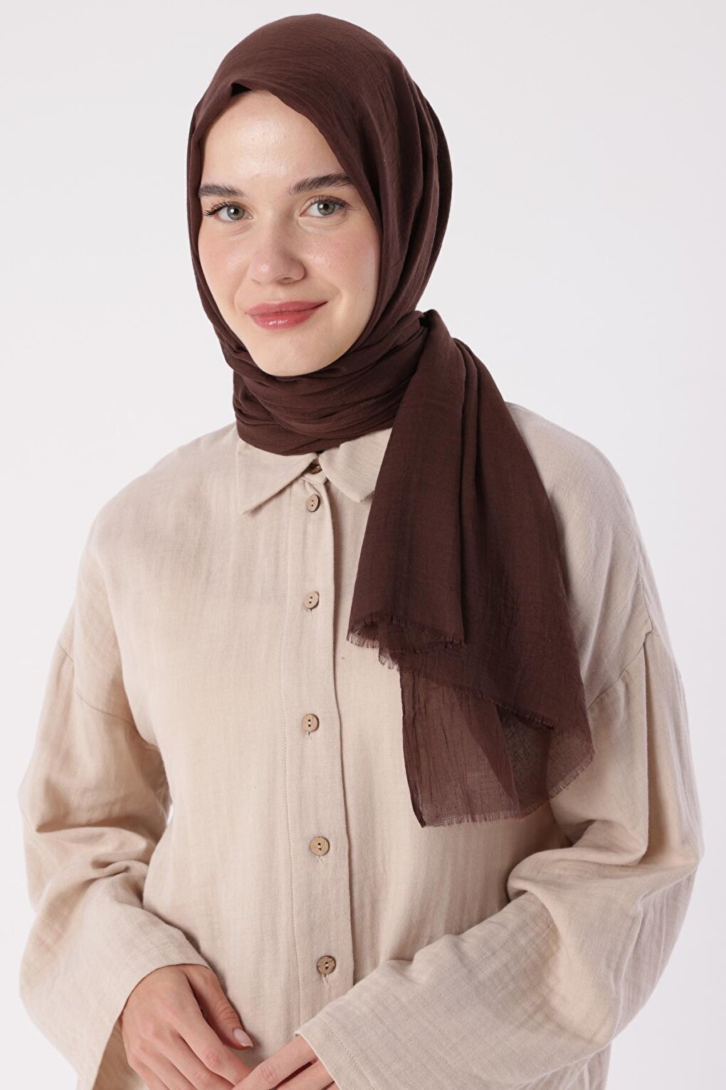 Bitter Brown Olay Cotton Shawl