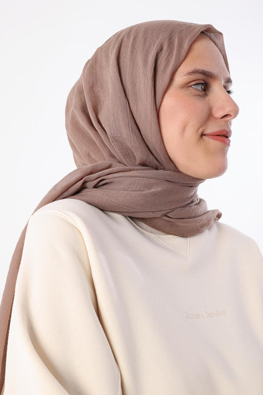 Milky Brown Olay Cotton Shawl