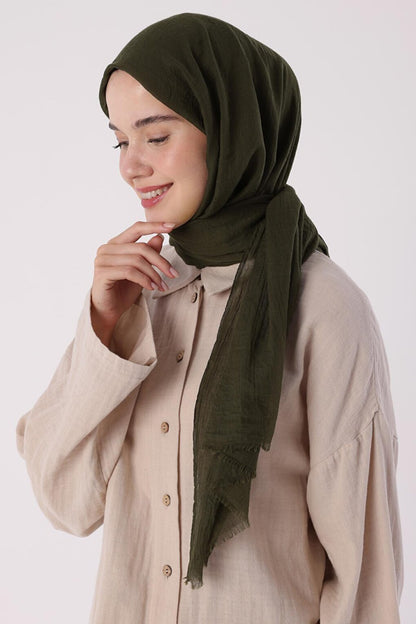 Khaki Olay Cotton Shawl