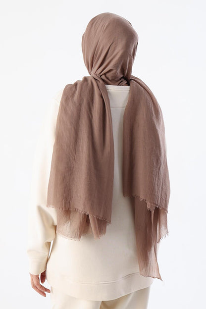 Milky Brown Olay Cotton Shawl