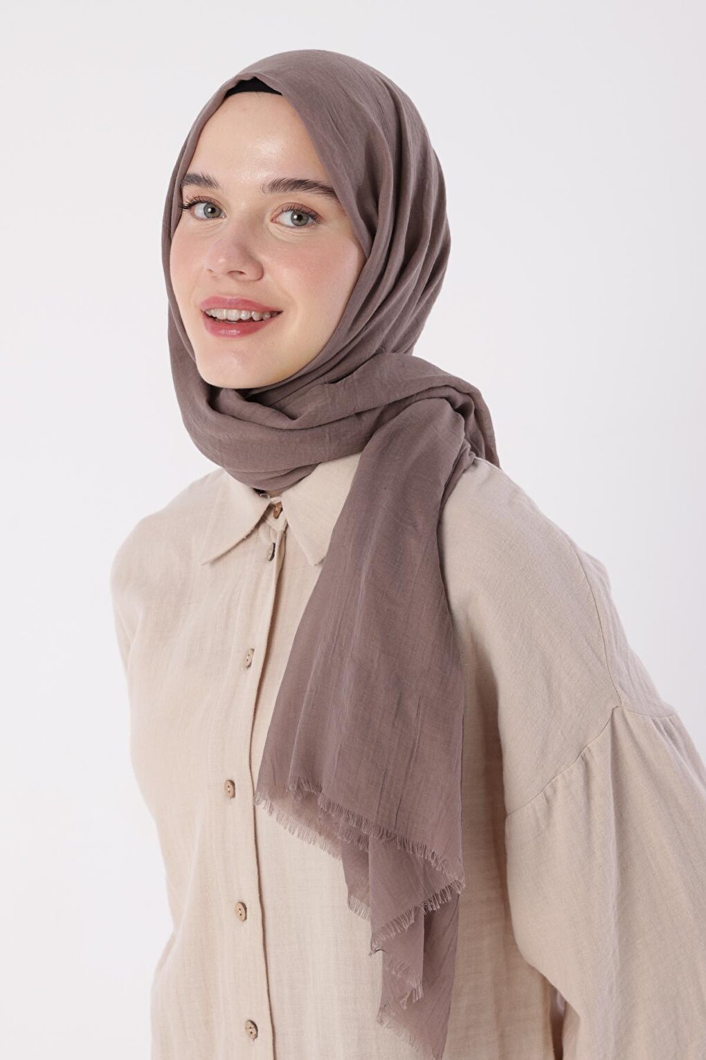 Dark Mink Olay Cotton Shawl