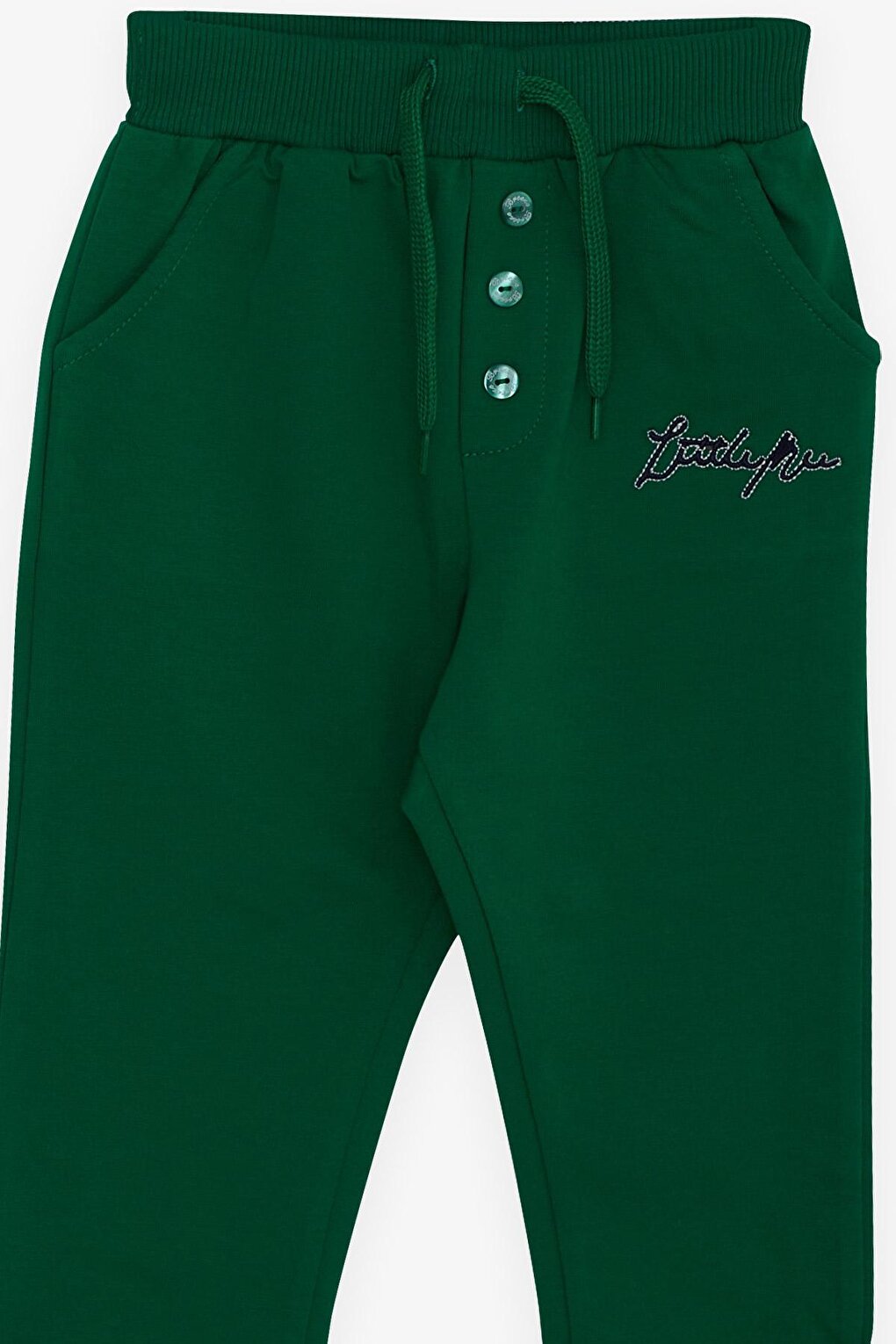 Boy's Tracksuit Set Embroidered Text Printed Green (Age 2-3)