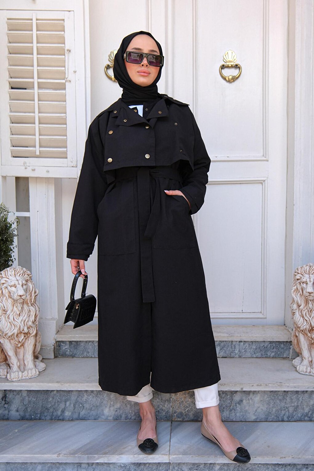 Snap-Flat Piece Trench Black