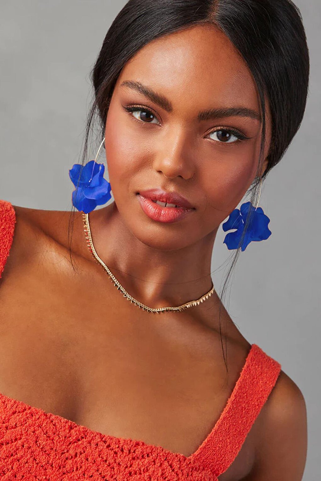 Blue Holulu Flower Earrings