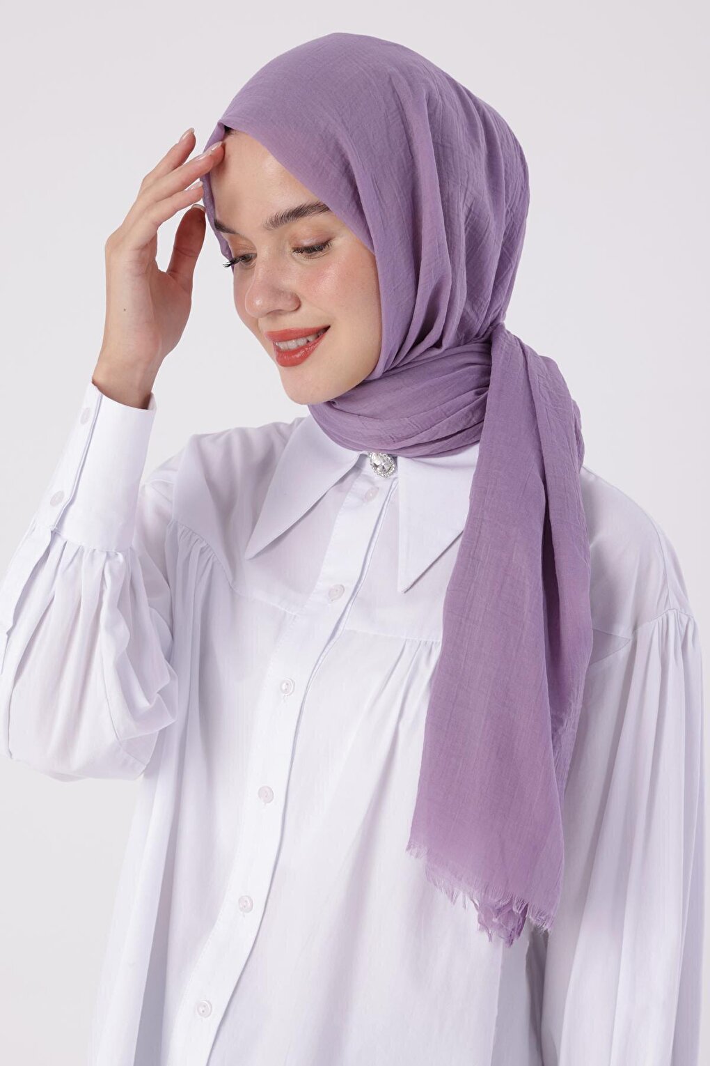 Lilac Olay Cotton Shawl