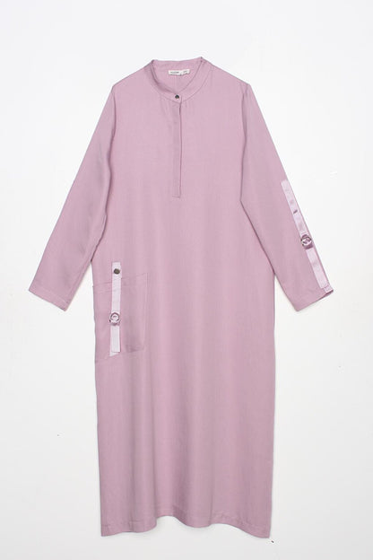 Lilac Magnificent Collar Large Pocket Tunic