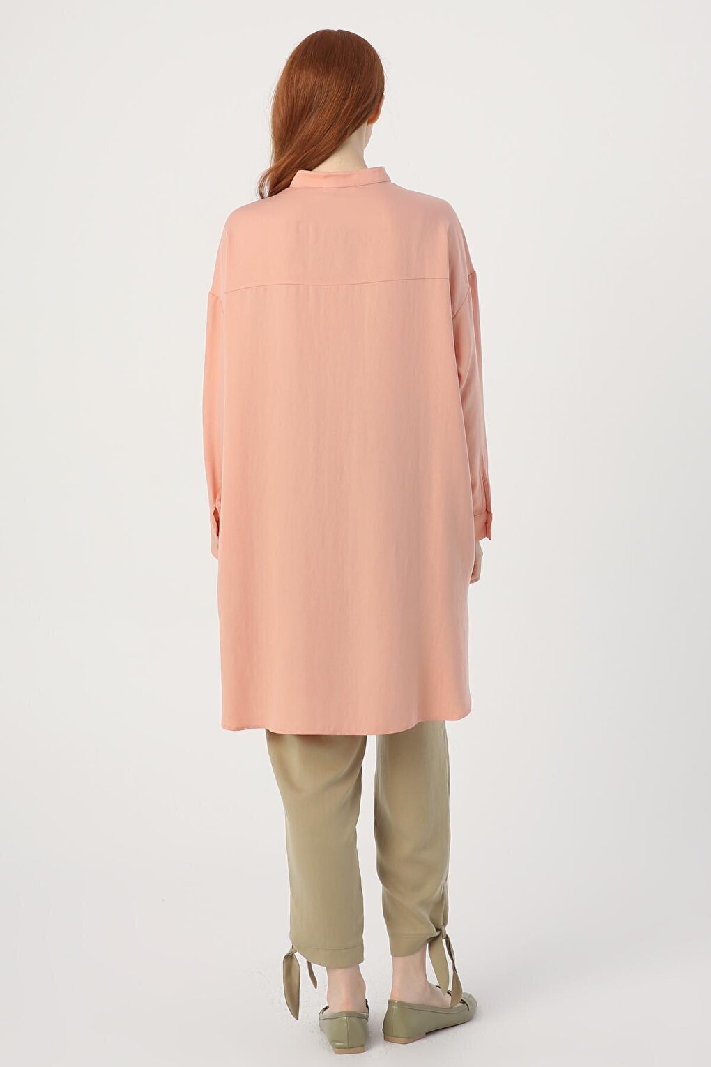 Salmon Tunic with Side Pockets, Comfortable Fit