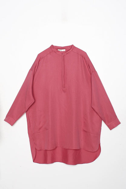 Comfortable Fit Tunic with Rose Side Pockets