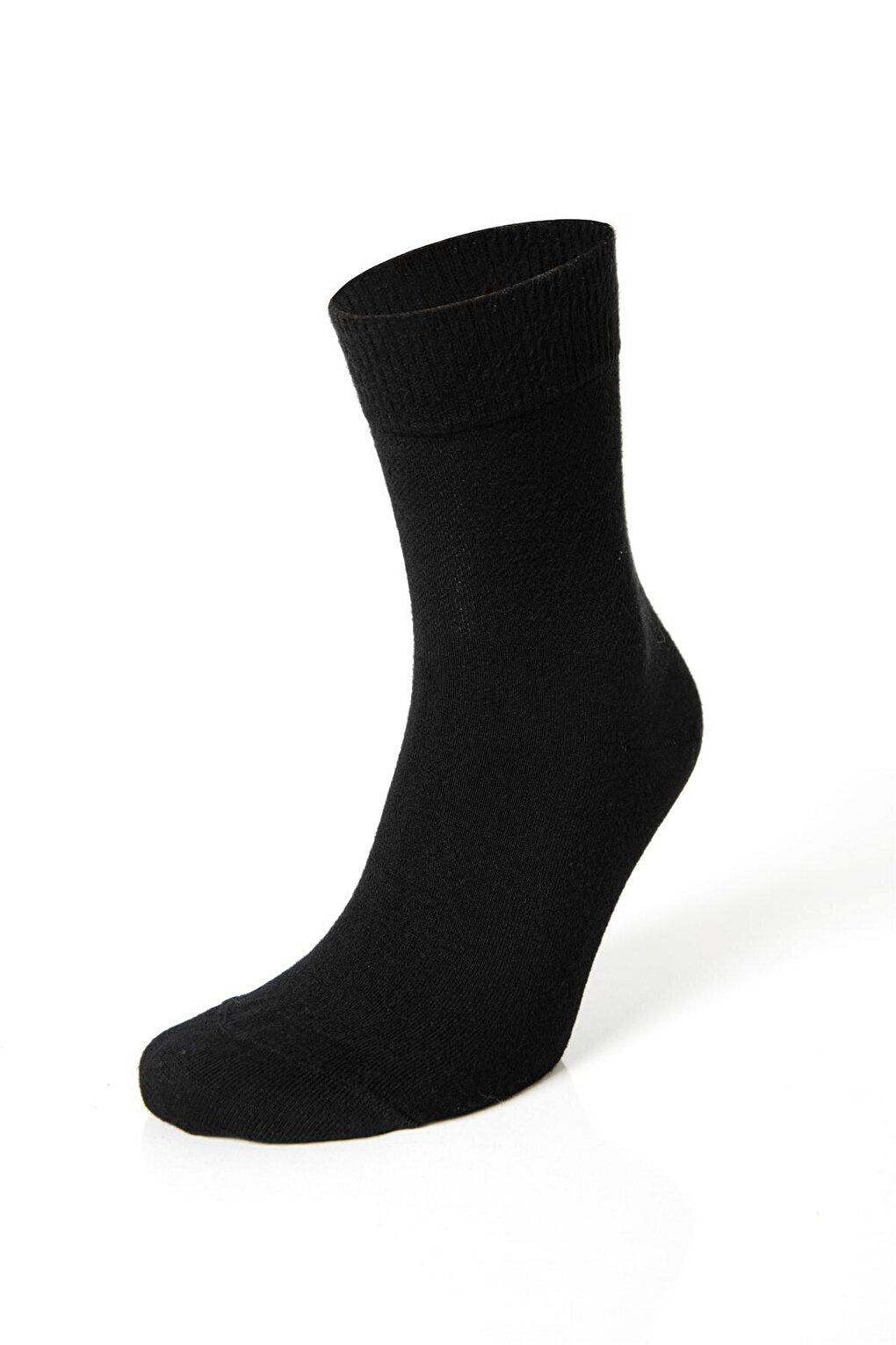 Bamboo Non-Squeezing Elastic Ankle Detailed Men's Diabetes Socks Black 12-Piece 1440812S