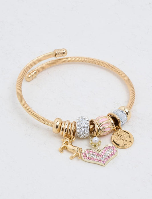 Light Pink Multi-Figure Stylish Charm Bracelets