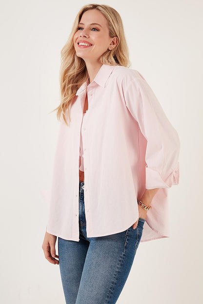 Oversize 100% Cotton Poplin Shirt CF21S163867