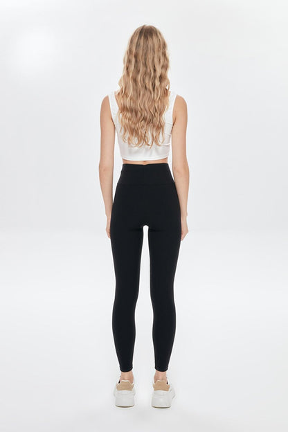 Ribbed Basic Tights Black