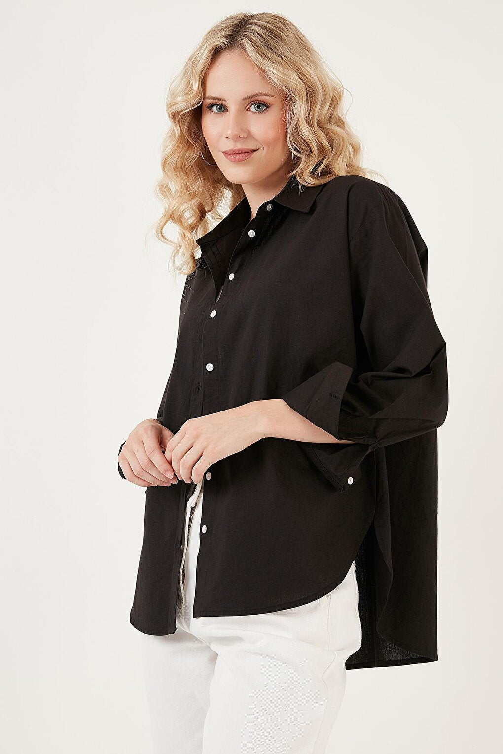 Oversize 100% Cotton Poplin Shirt CF21S163867