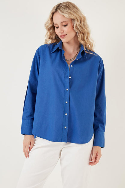 Oversize 100% Cotton Poplin Shirt CF21S163867