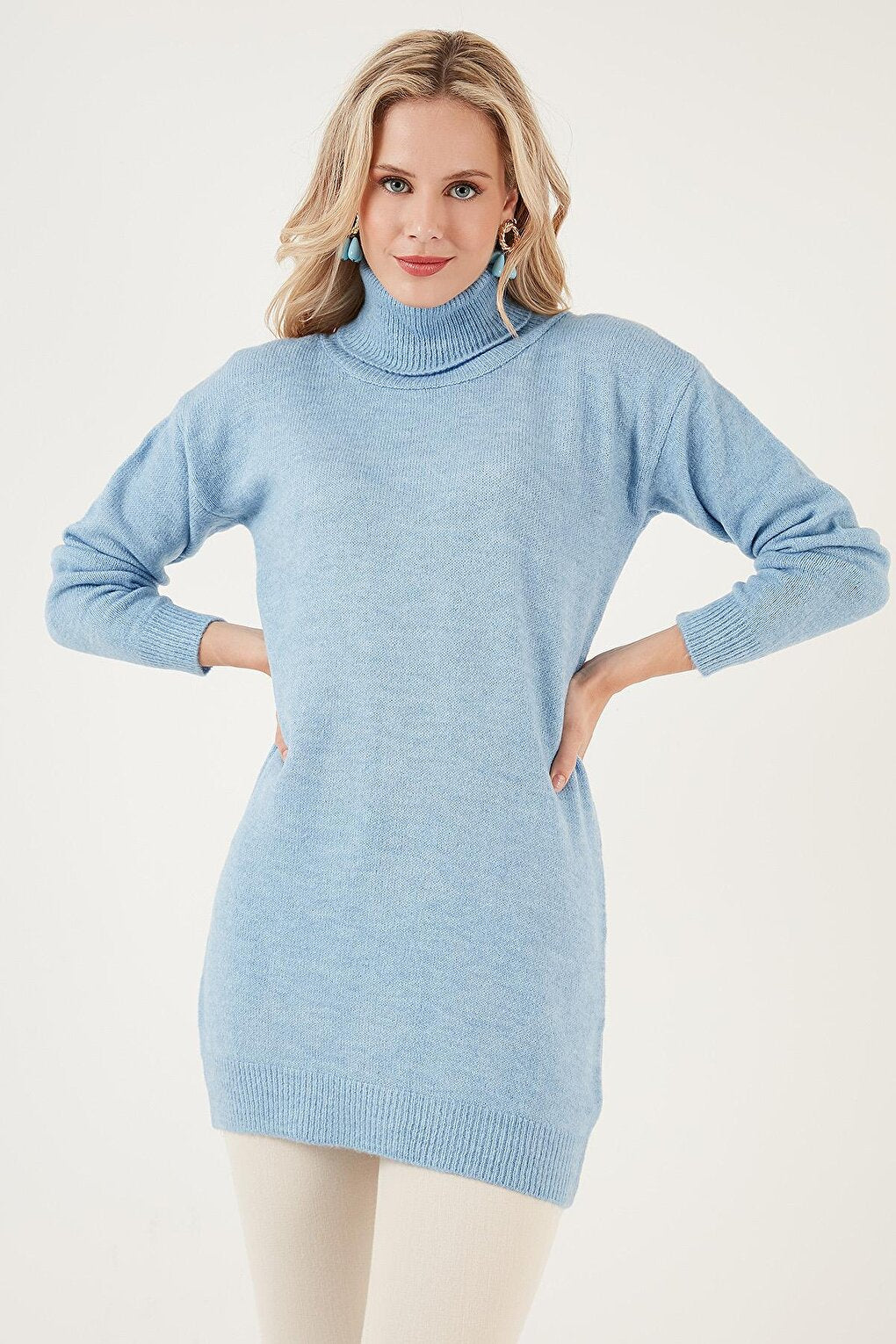 Modest Turtleneck Long Sleeve Knitwear Hijab Tunic 4614585