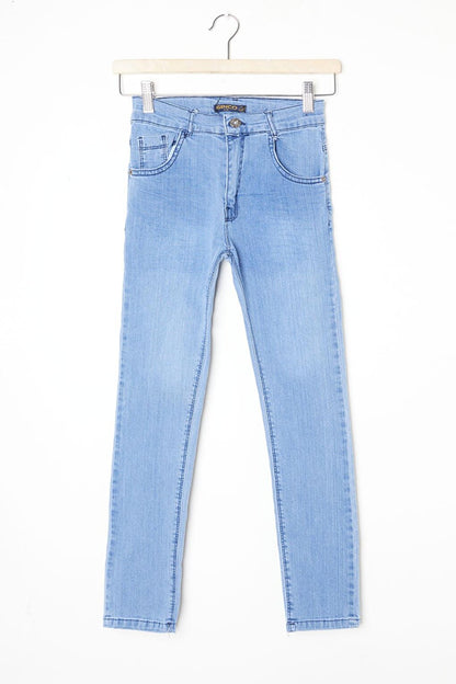 Blue Patterned Boy Jean Trousers 16220