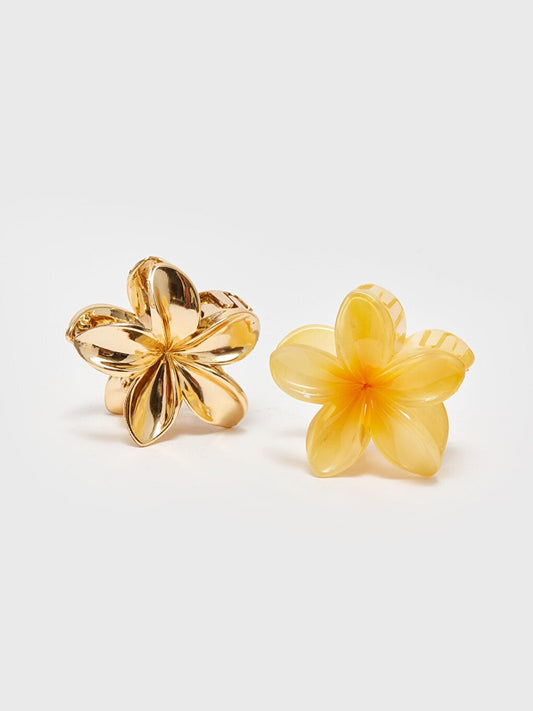 KOOR Flower Figured 2 Lotus Buckle Yellow &amp; Gold