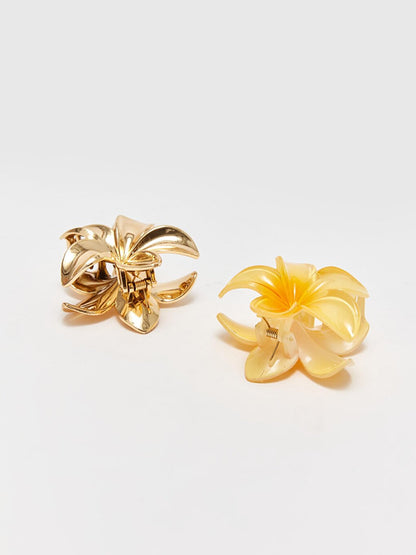 KOOR Flower Figured 2 Lotus Buckle Yellow &amp; Gold