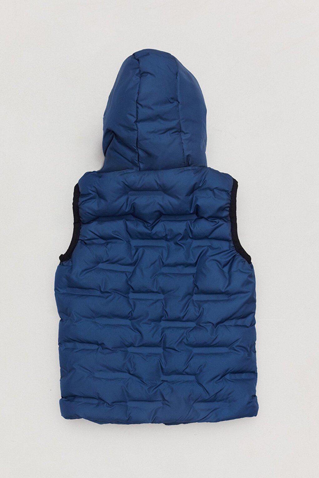 Unisex Children's Puffer Vest with Snap Pocket Hooded