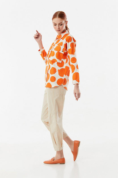 Cow Pattern Double Pocket Shirt