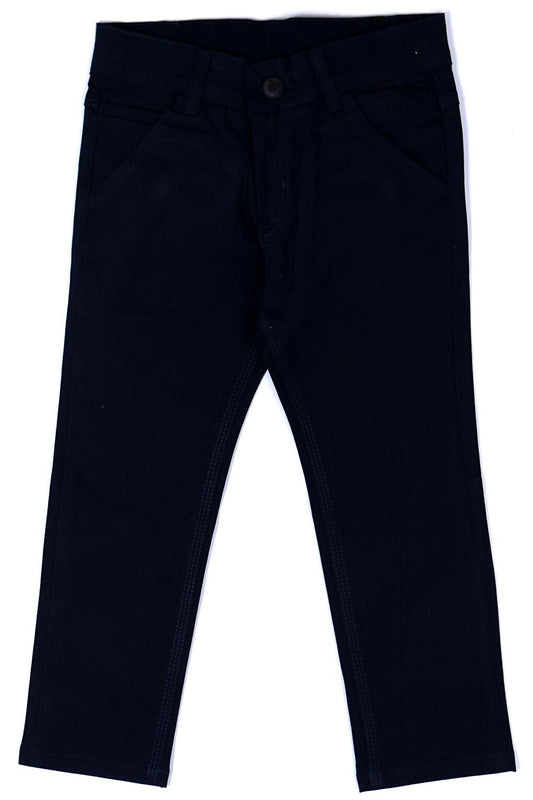 Boy's Dark Blue Slim Fit 2-7 Years Old Trousers 377-1