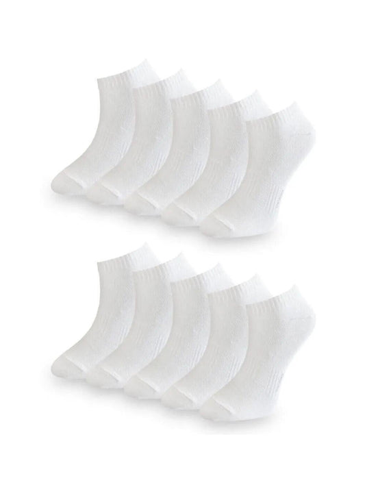 Men's Short Socks White 10pcs