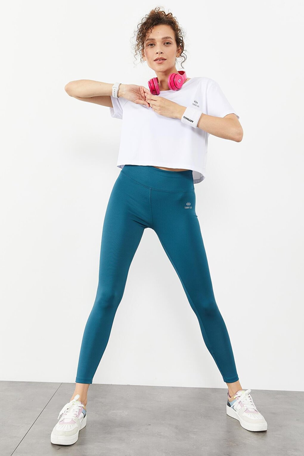 Emerald High Waist Stretch Slim Fit Skinny Leg Women's Tights - 94545