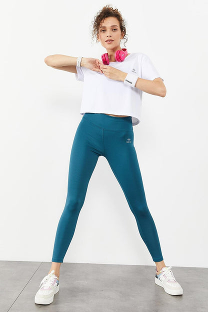 Emerald High Waist Stretch Slim Fit Skinny Leg Women's Tights - 94545