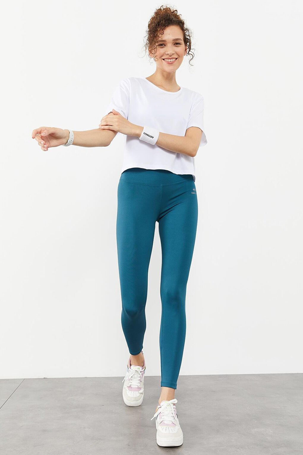 Emerald High Waist Stretch Slim Fit Skinny Leg Women's Tights - 94545