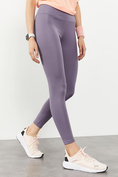 Lilac High Waist Stretch Slim Fit Narrow Leg Women's Tights - 94545