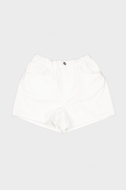 White Elastic Waist Short Shorts C 4534-065