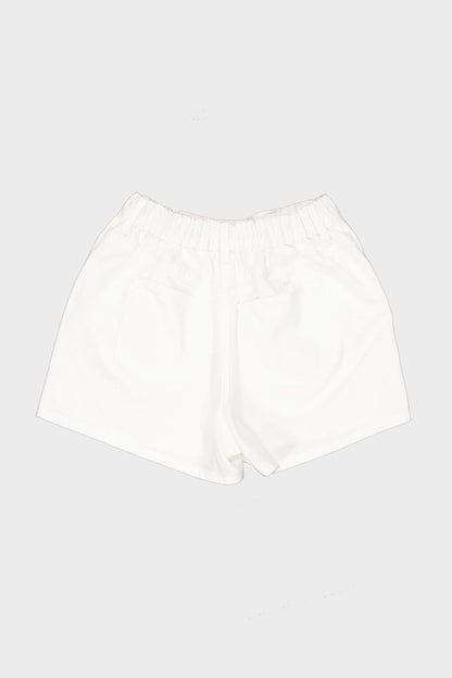 White Elastic Waist Short Shorts C 4534-065