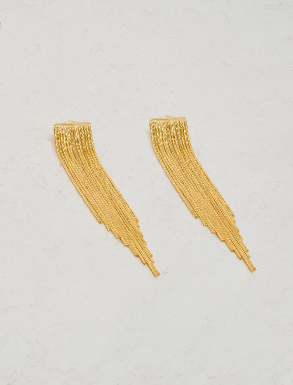 Gold Waterway Hanging Earrings