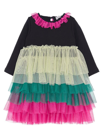 Rainbow Long Sleeve Tutu Girls Dress