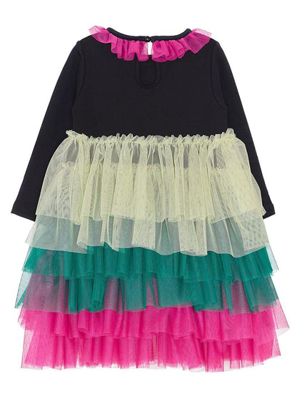 Rainbow Long Sleeve Tutu Girls Dress