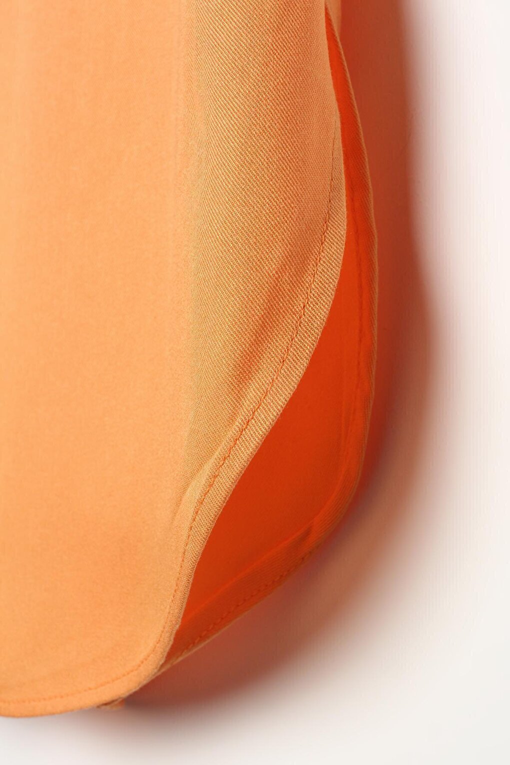 Orange Hidden Placket Shirt Tunic