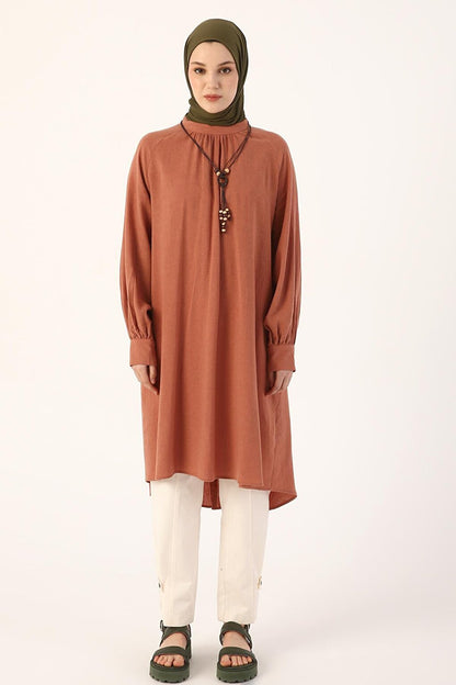 Rose Judge Collar Necklace Viscose Linen Shirt