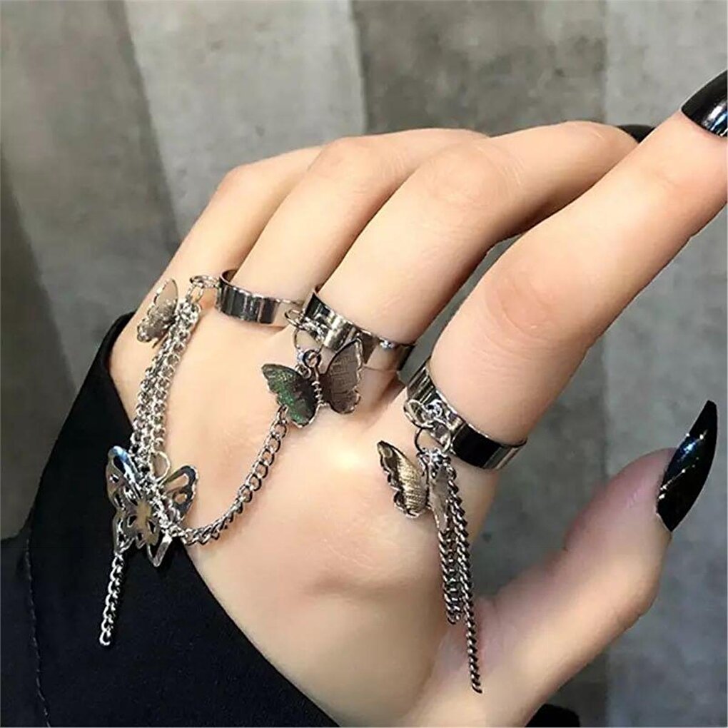 Butterfly Multi Ring Set