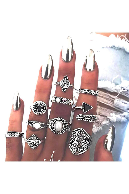 Silver Multi Ring Set