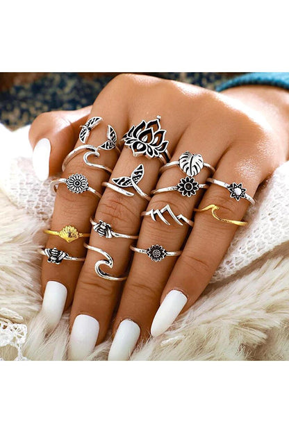 Summer Themed Ring Set of 15