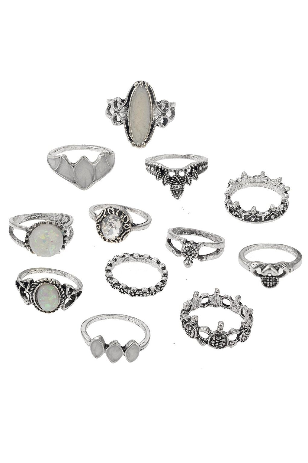 Silver Multi Ring Set